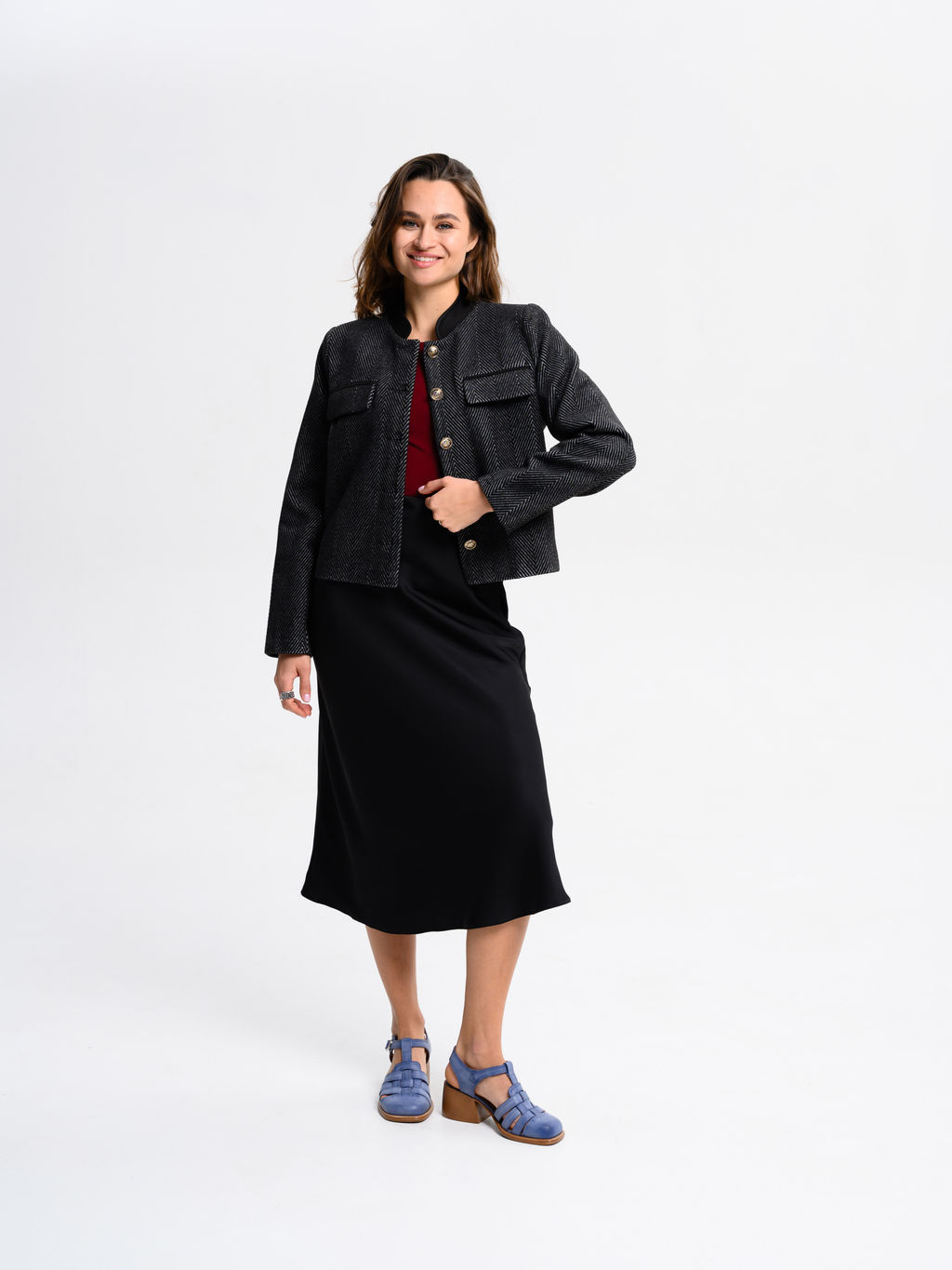 Босоножки 5035.23663bе. Вакса джинс+коричневый