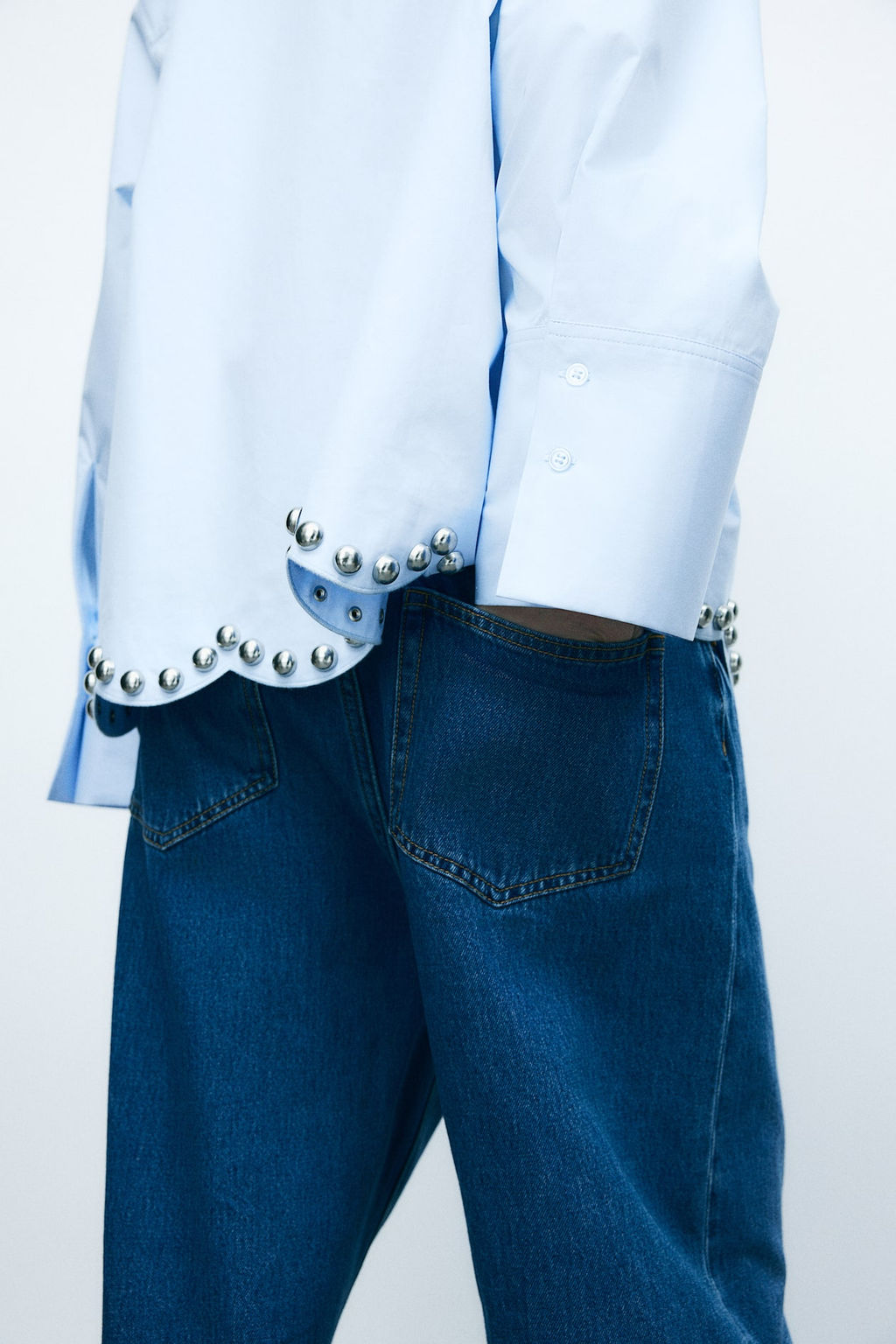 Camisa de sarga con tachuelas - H&m фото 5
