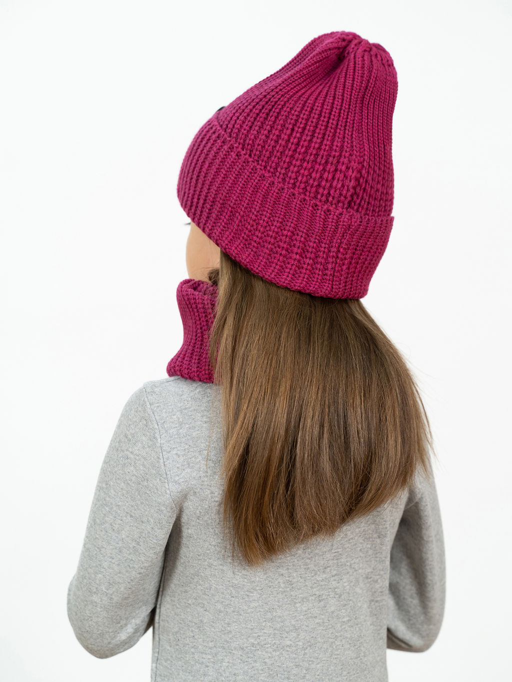 Комплект вязаный малина Ш-118 (56)