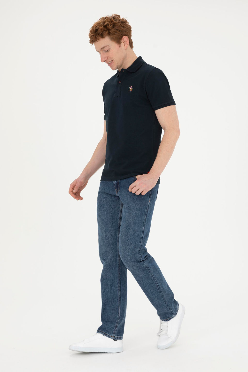 Мужская темно-синяя базовая футболка Неожиданная скидка в корзине - U.s. polo assn фото 4