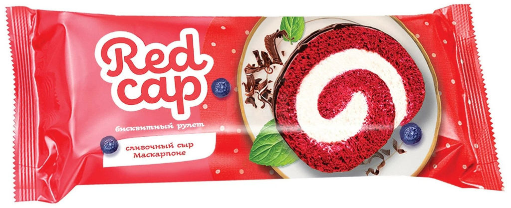 Redcap, рулет бисквитный со вкусом сыра Маскарпоне, 200 г