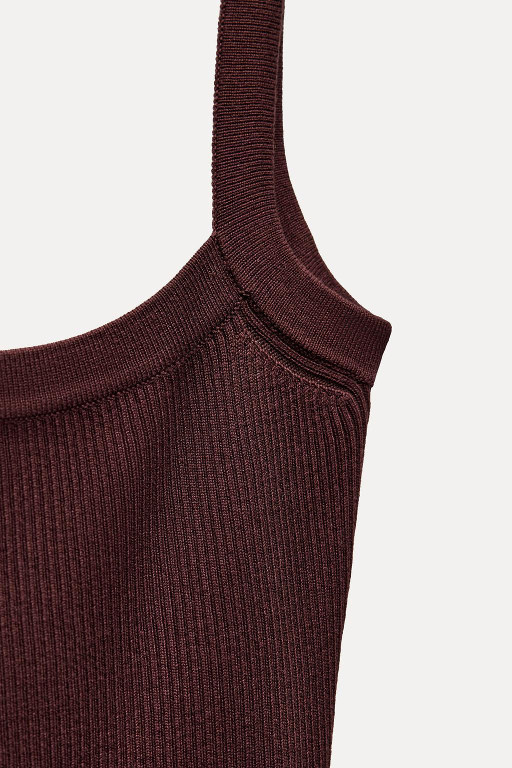 OPEN BACK KNIT MIDI DRESS - Zara фото 5