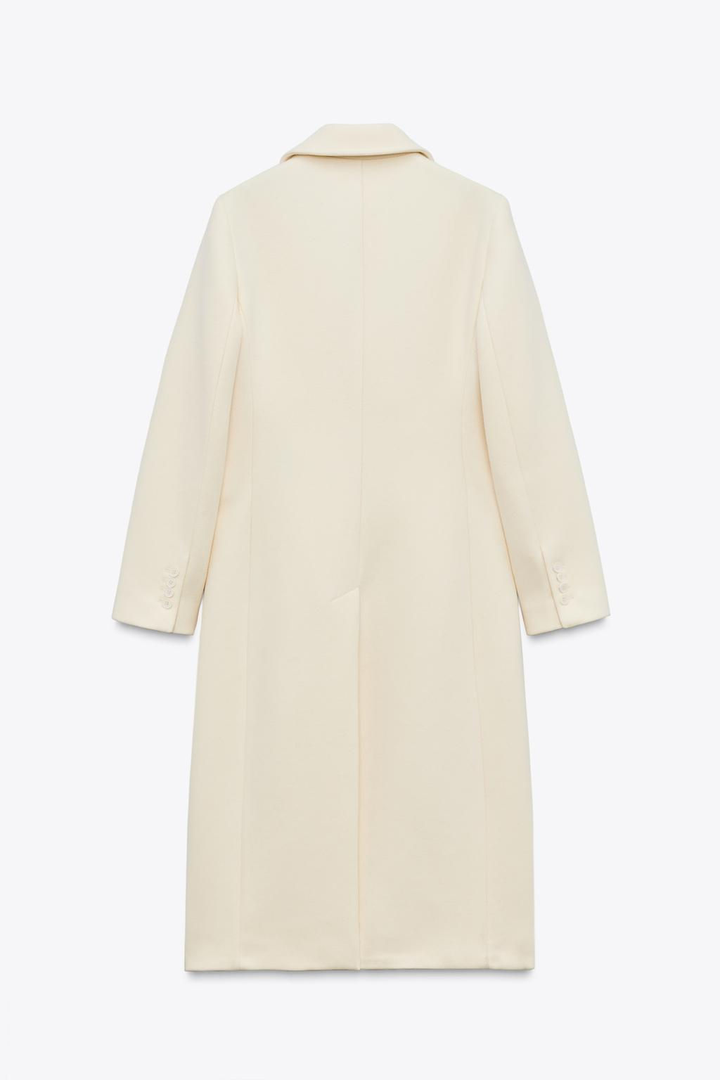 ZW COLLECTION DOUBLE-BREASTED WOOL BLEND COAT - Zara фото 6