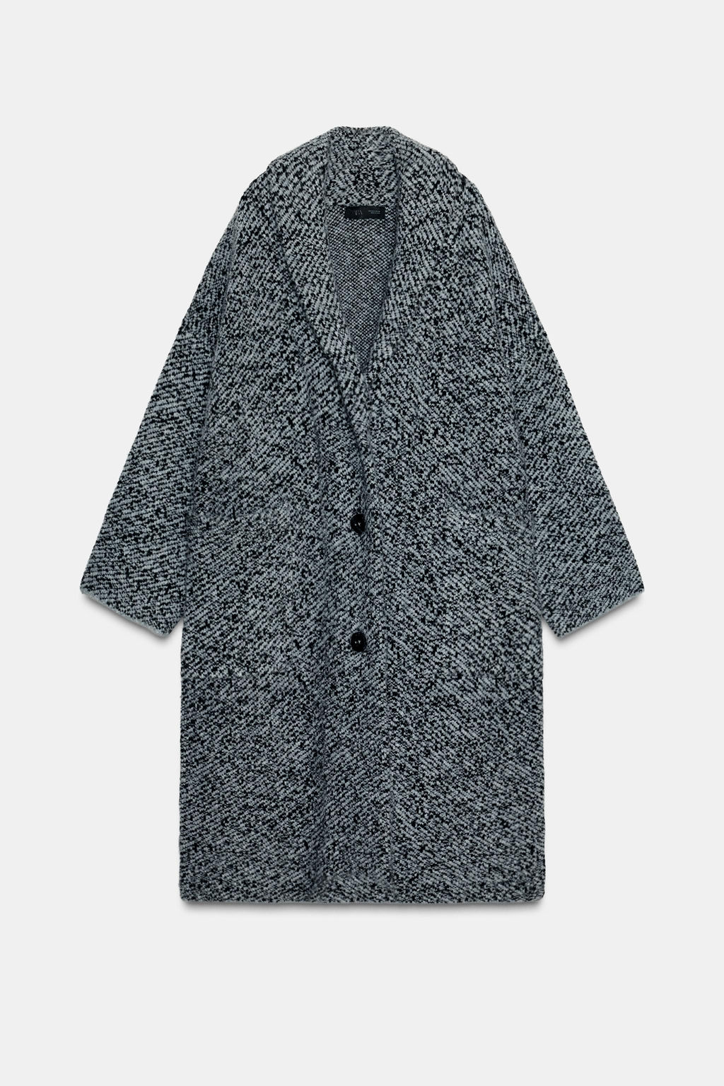 KNIT COAT WITH WRAPAROUND COLLAR - Zara фото 3