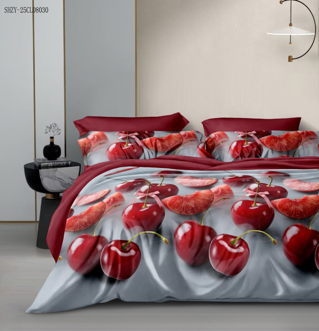 КПБ Зима-лето поплин Вишенка 1,5-спальный