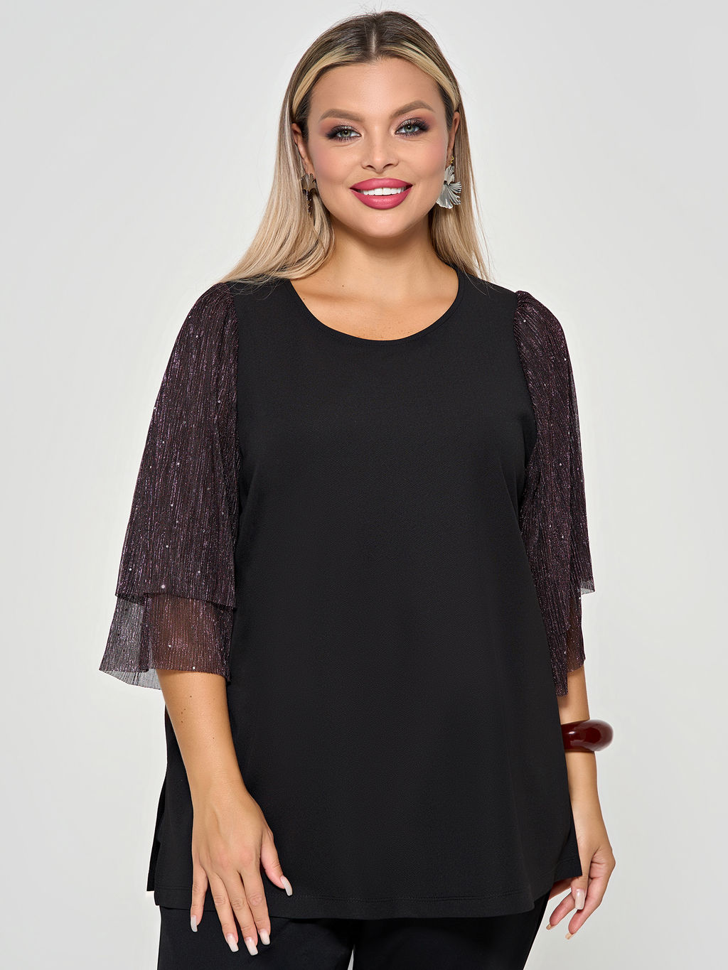 Футболка 0208-2 чёрный - Dora фото 120