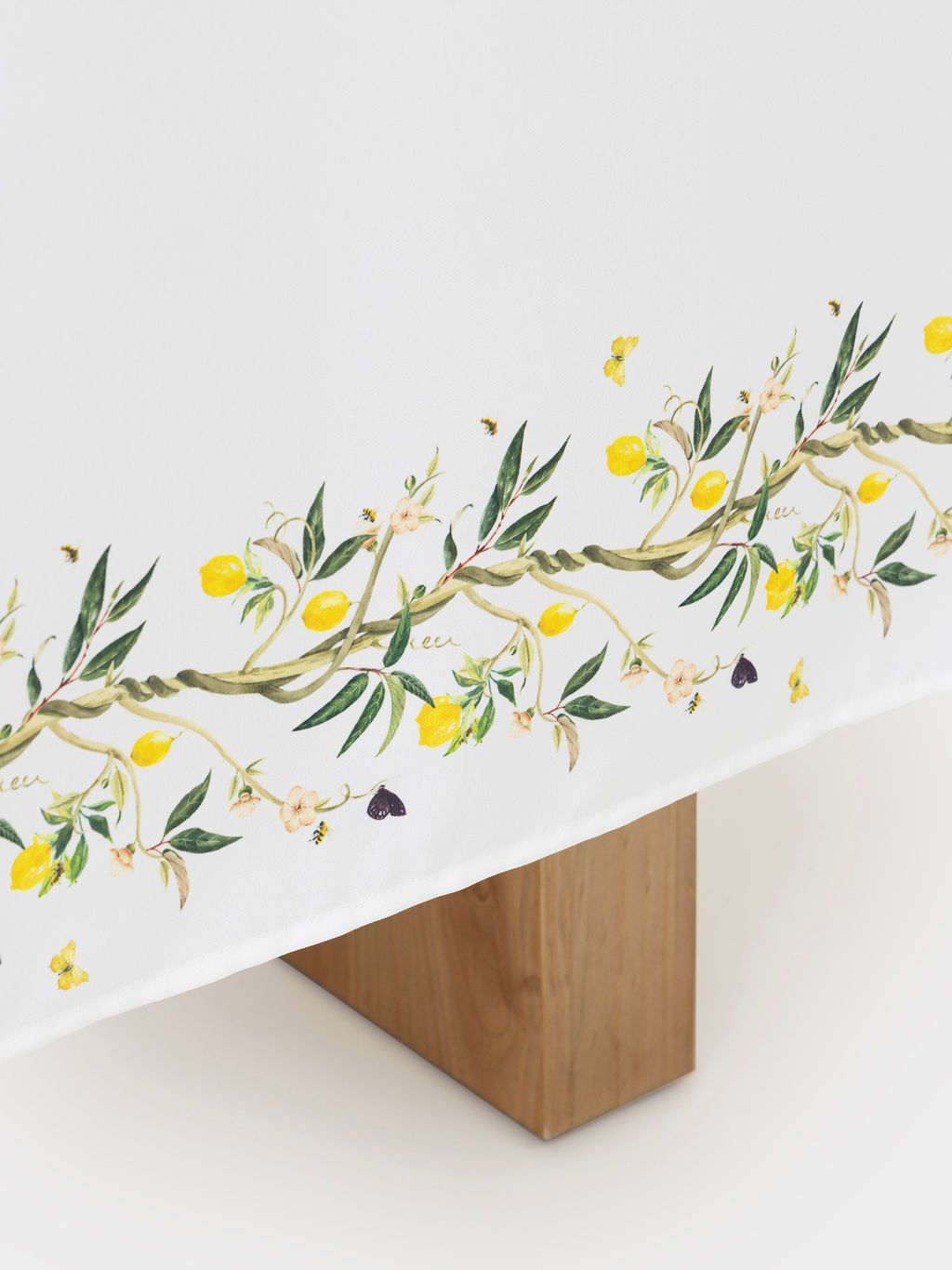 Скатерть, 160х160 см, полиэстер, белая, Лимоны на ветках, Lemon branch - Anna lafarg фото 4