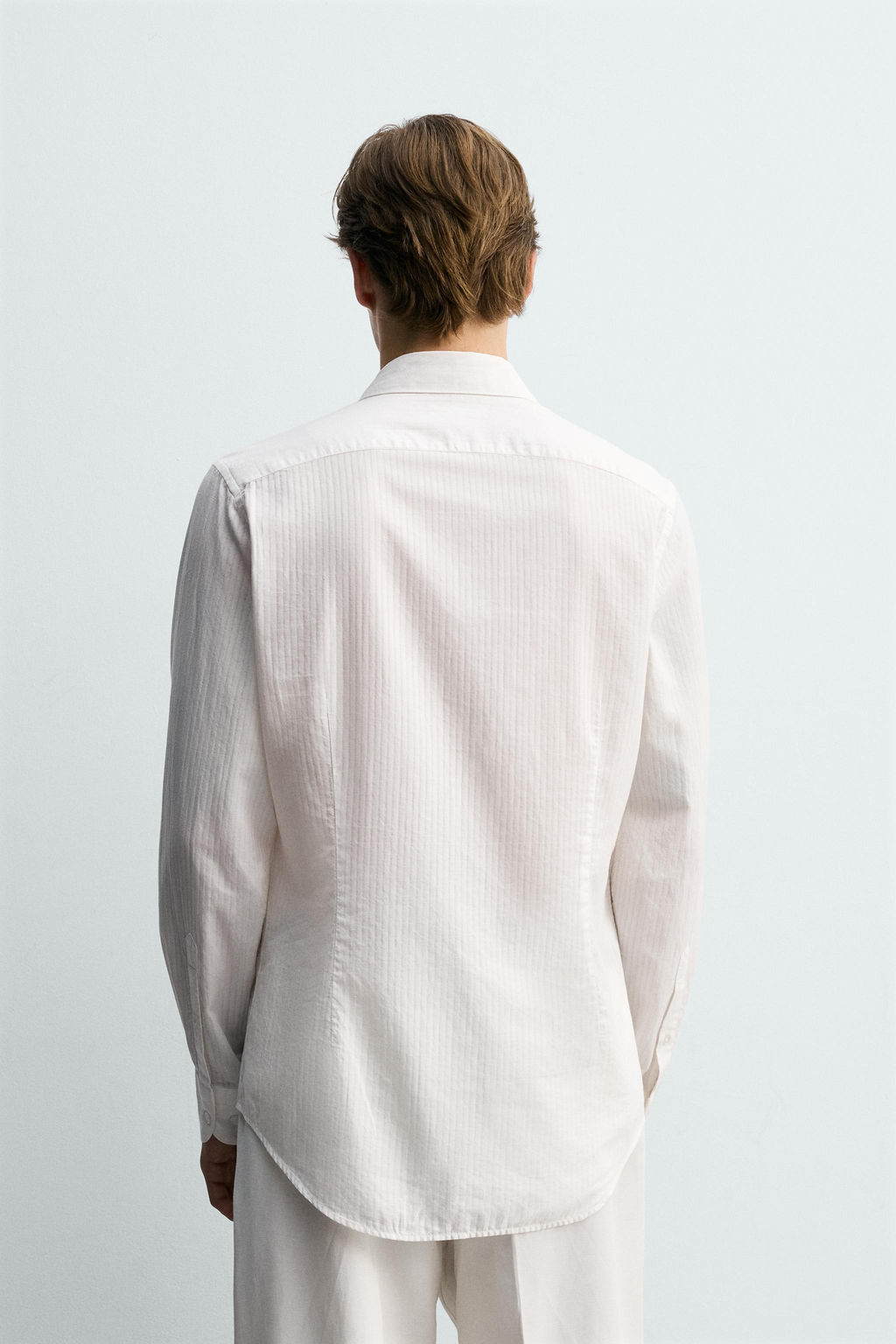 CAMISA REGULAR FIT ALGOD?N / Blanco - Zara фото 3