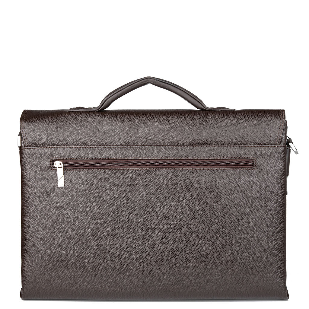 3055-4 brown, мужской портфель из экокожи Barcelo Biagi