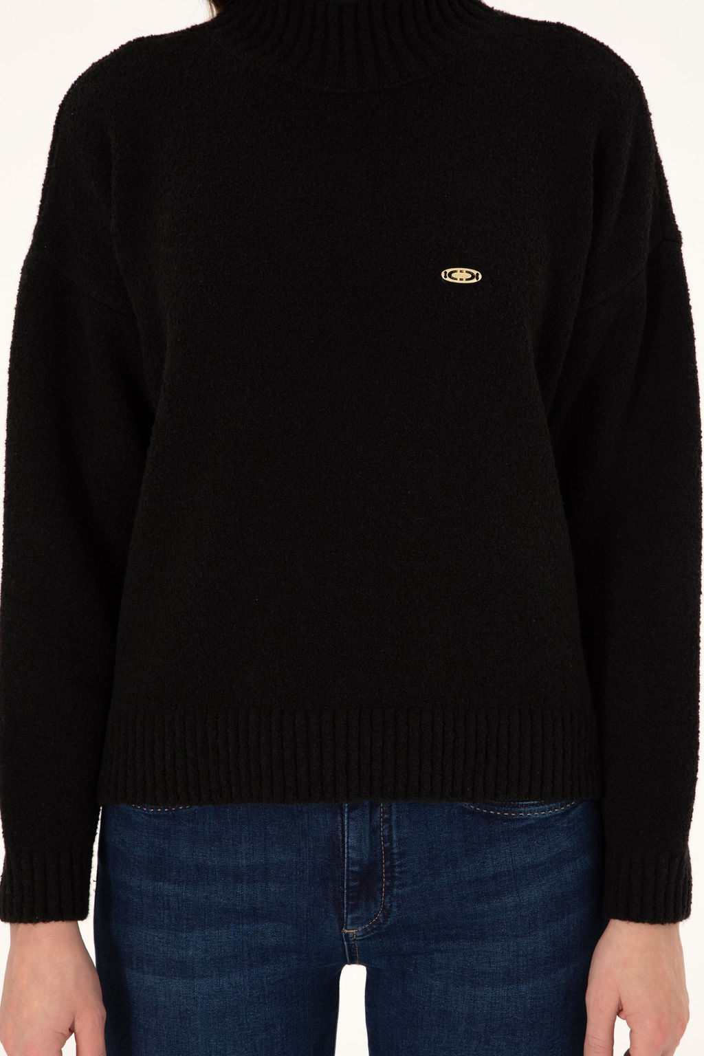 Женский темно-синий свитер с водолазкой Bis Неожиданная скидка в корзине - U.s. polo assn фото 6