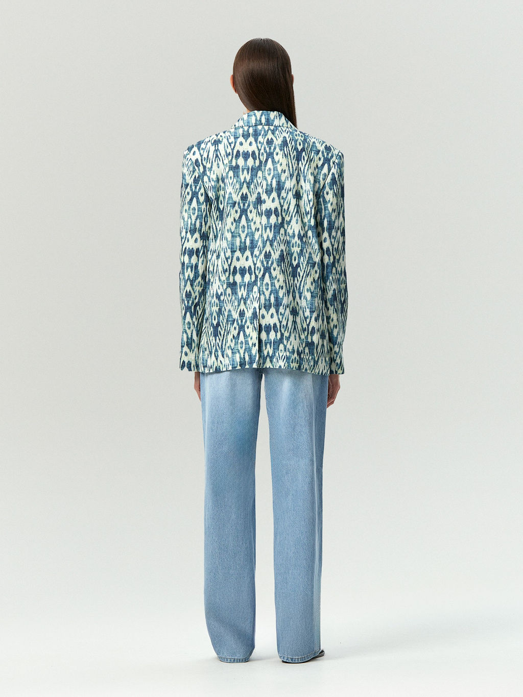 Жакет прямого кроя с принтом ЕМКА