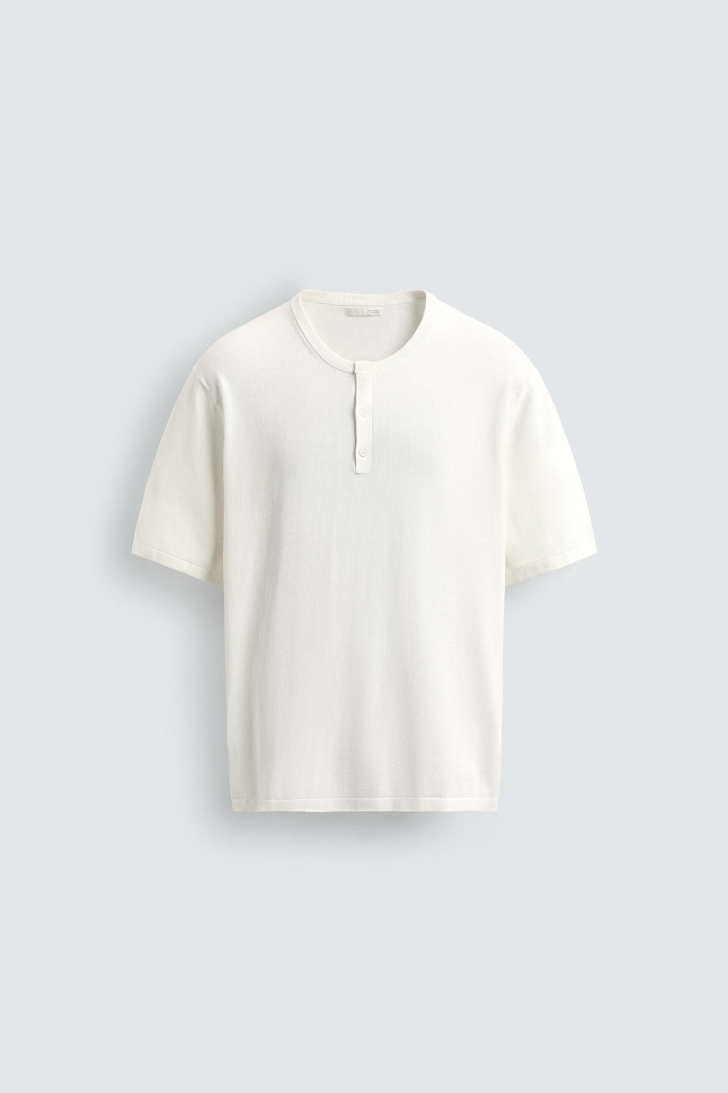 CAMISETA PUNTO CUELLO PANADERO / Crudo - Zara фото 7