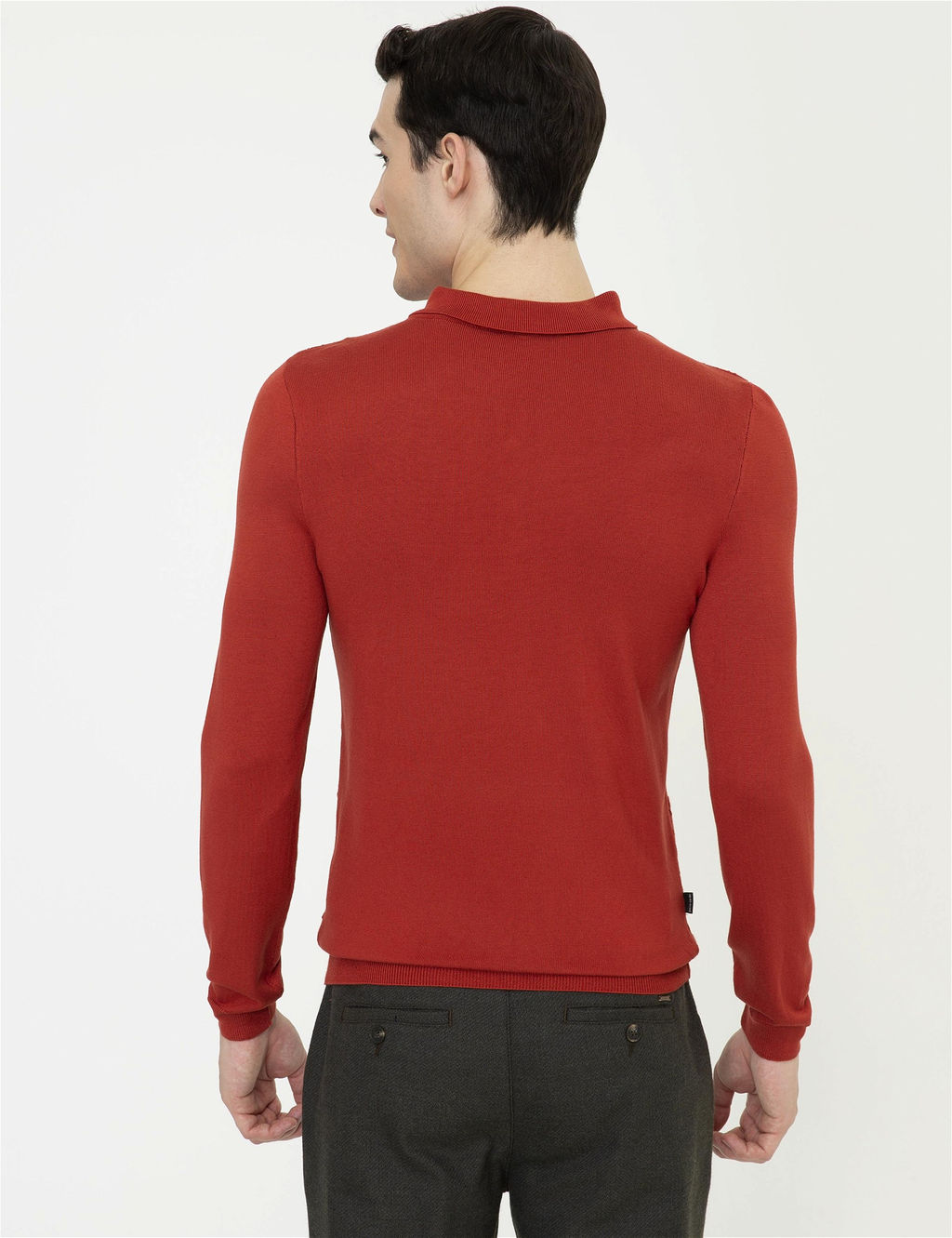 Kiremit Slim Fit D__meli Polo Yaka Triko Kazak - Pierre cardin фото 4