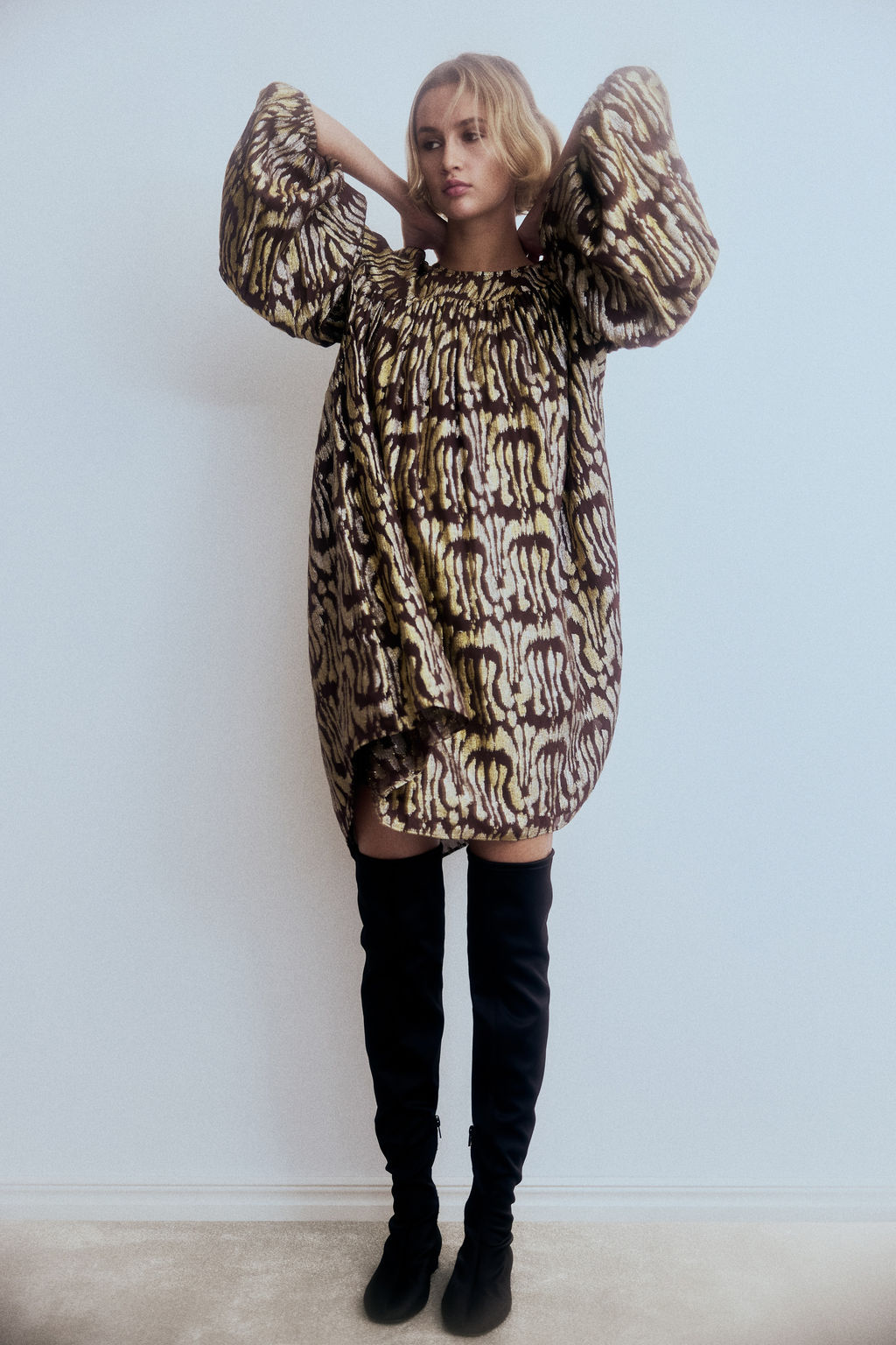 Vestido oversize en tejido jacquard - H&m фото 4