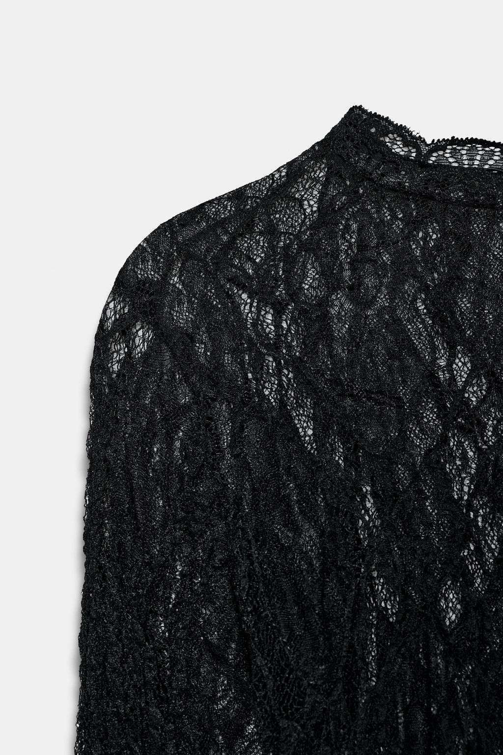 LACE LONG SLEEVE TOP - Zara фото 6
