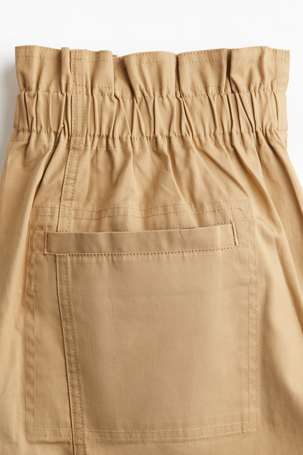 Pantal?n culotte de sarga con cintura paper bag - H&m фото 2