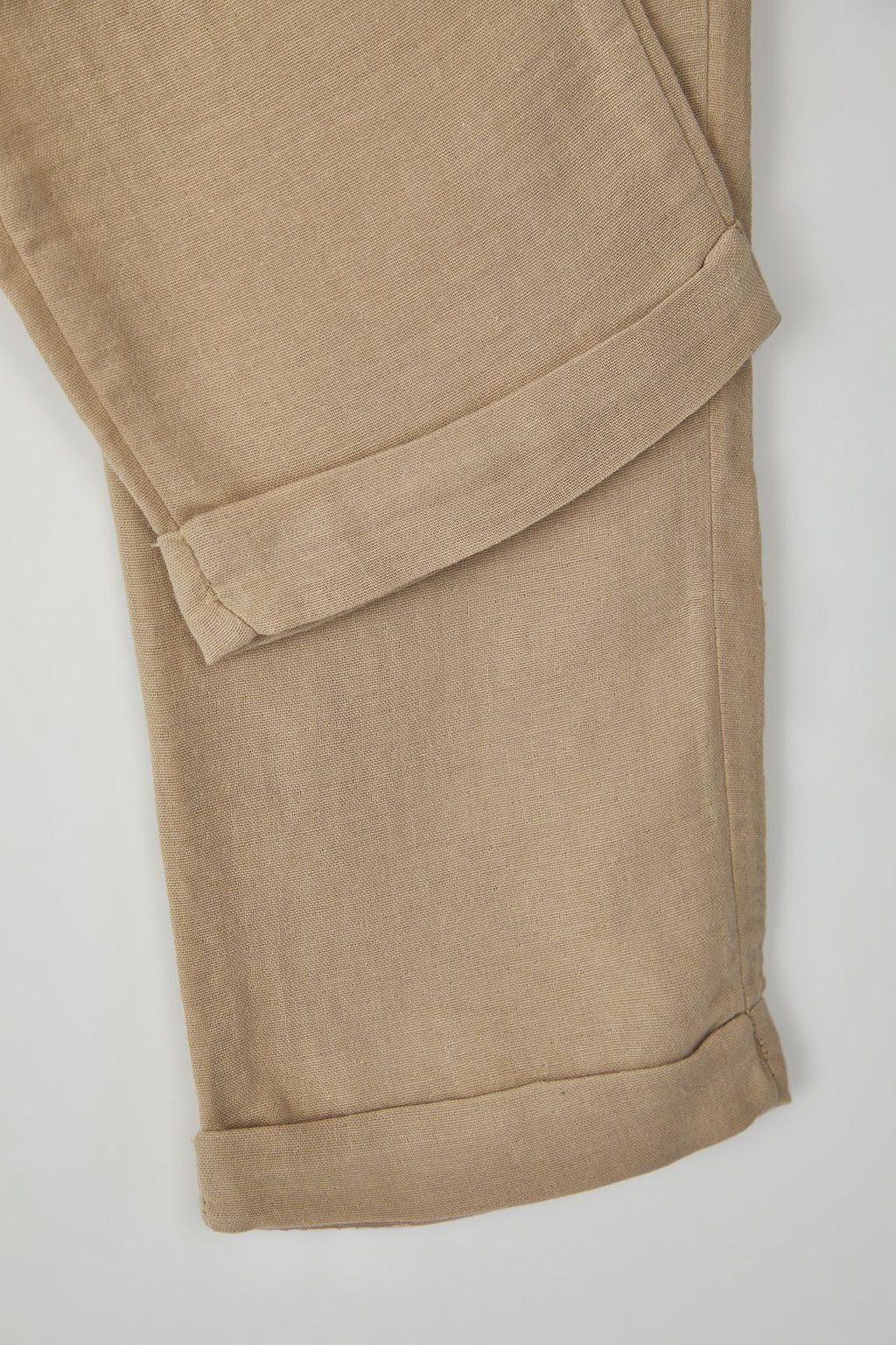 Bej Erkek Cocuk %100 Pamuk Balon Fit Beli Lastikli Dokuma Pantolon TKDSS25PL00006 - Trendyolmilla фото 5