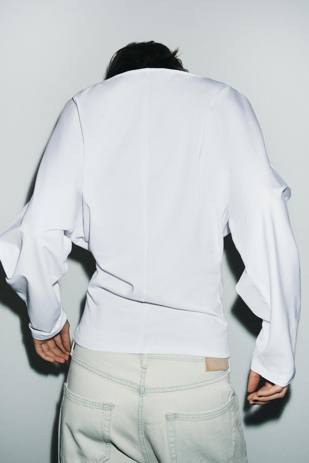 HEAVY COTTON LONG SLEEVE T-SHIRT - Zara фото 3