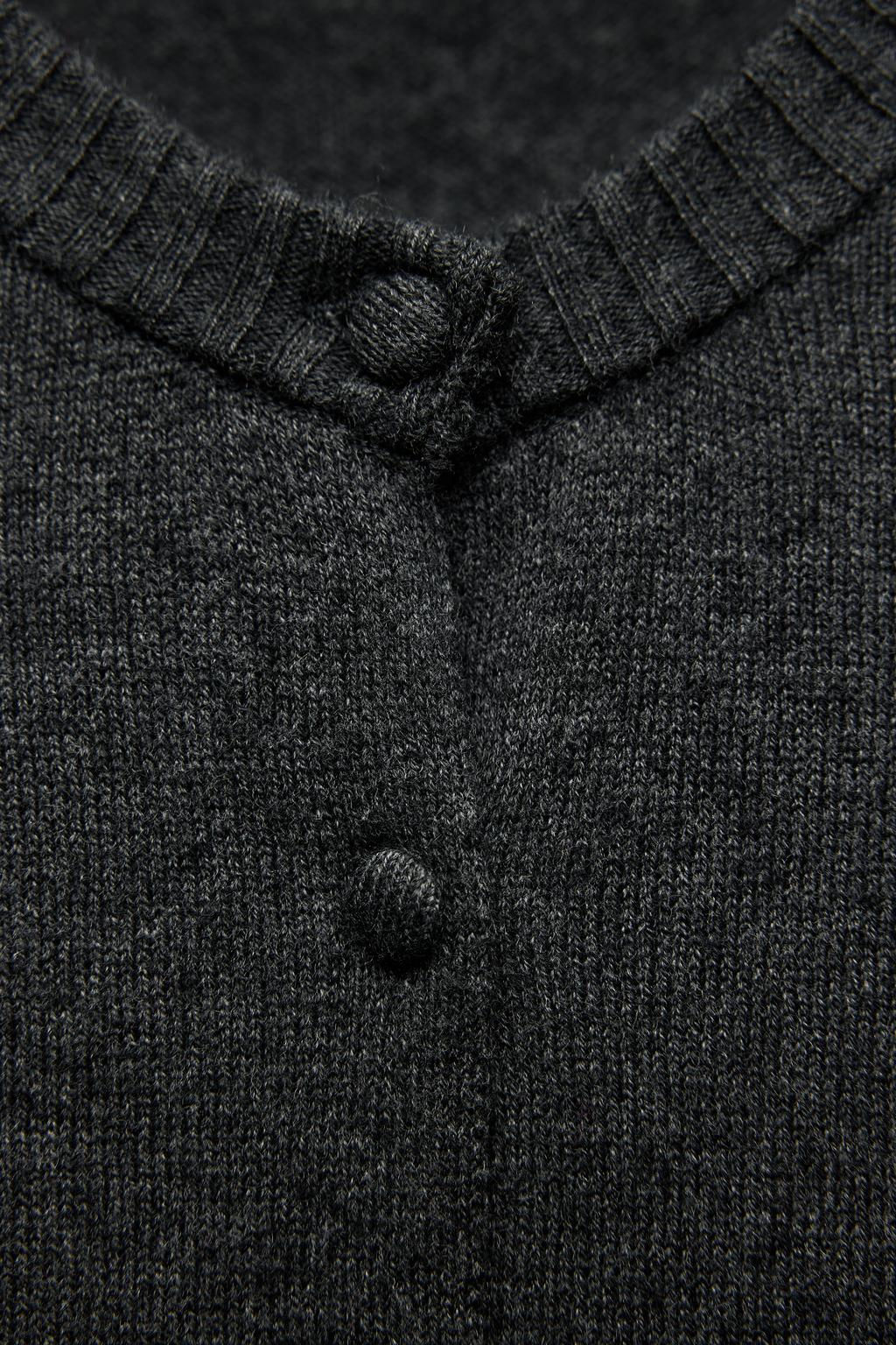 BASIC PLAIN SHORT SLEEVE KNIT CARDIGAN - Zara фото 11