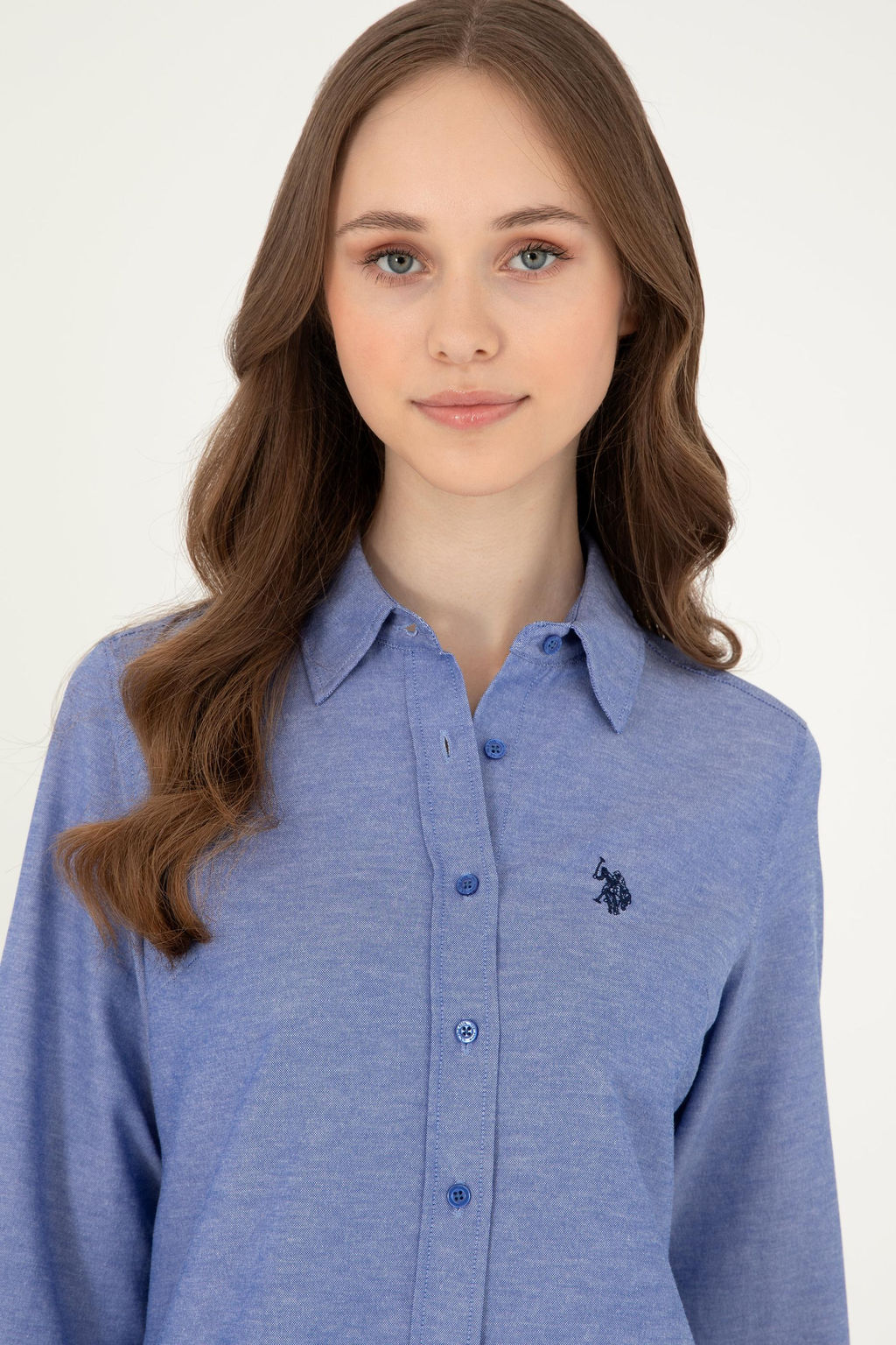 Женская базовая рубашка Saks с длинным рукавом Неожиданная скидка в корзине - U.s. polo assn фото 2