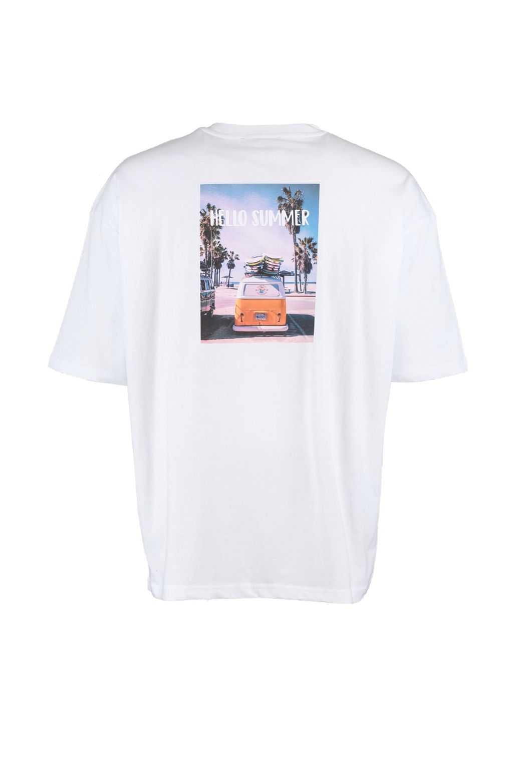TRENDYOL MAN Beyaz Oversize/Genis Kesim Manzara Bask?l? K?sa Kol %100 Pamuklu T-Shirt TMNSS21TS0619 - Trendyolmilla фото 6