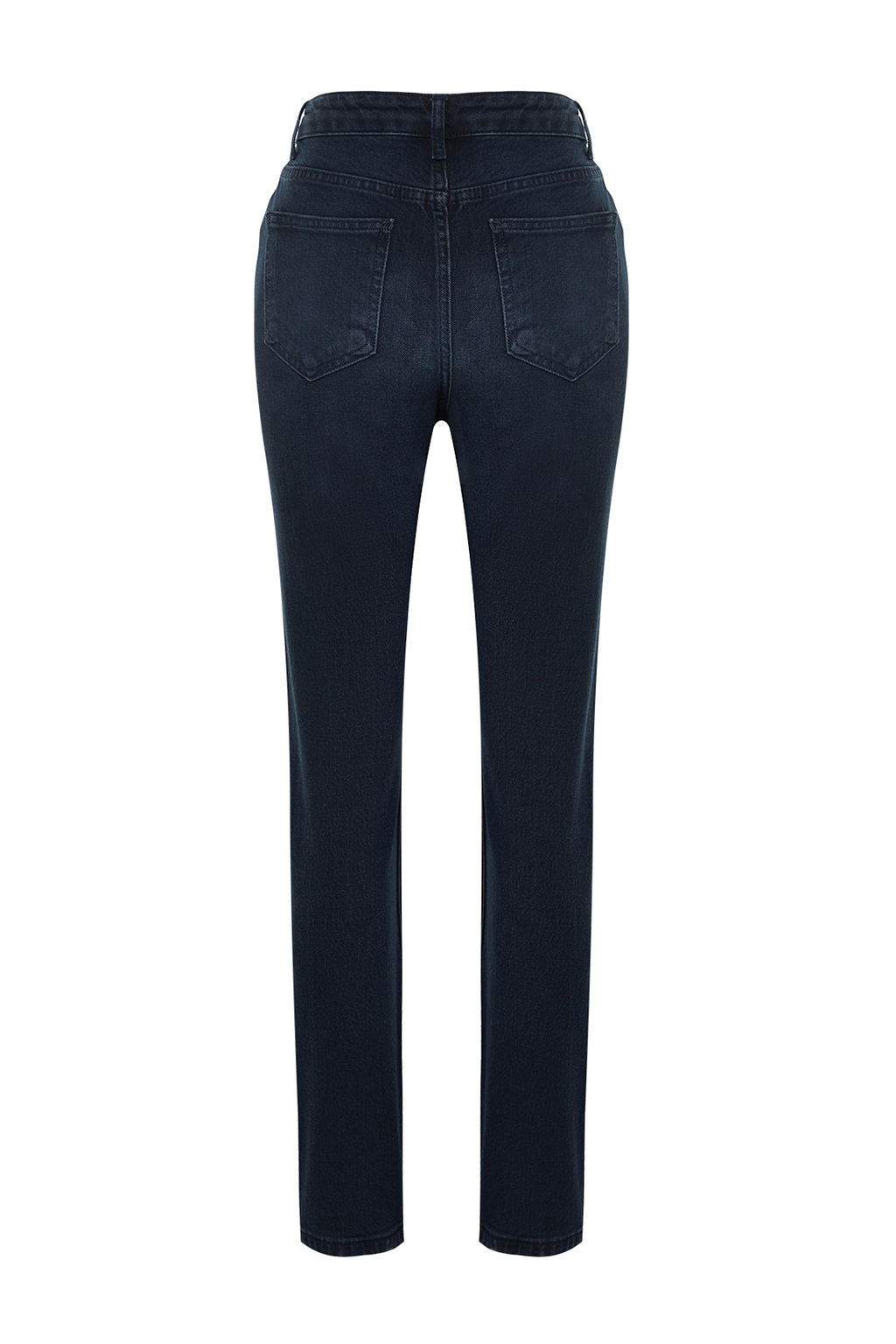 TRENDYOLMILLA Gece Mavisi More Sustainable Yuksek Bel Comfort Straight Jeans TWOAW24JE00091