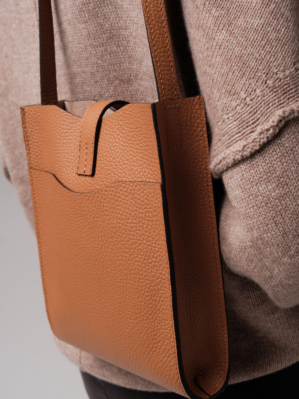 Кожаная сумка кросс-боди Leya DBR 30919 коричневый лист фото 4