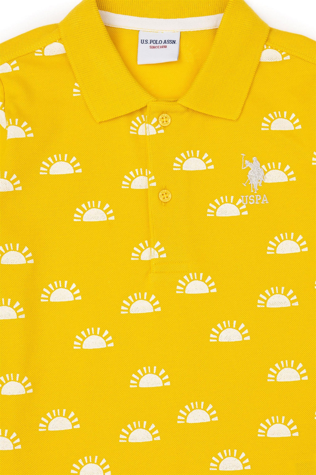 Шафрановая футболка для мальчика - U.s. polo assn фото 3