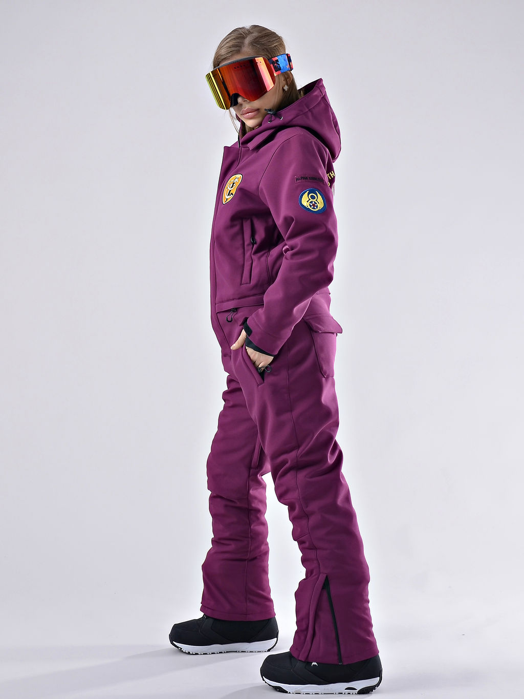 Женский зимний сноубордический комбинезон Alpha Endless 222/220730 RRG Бордовый  фото 4