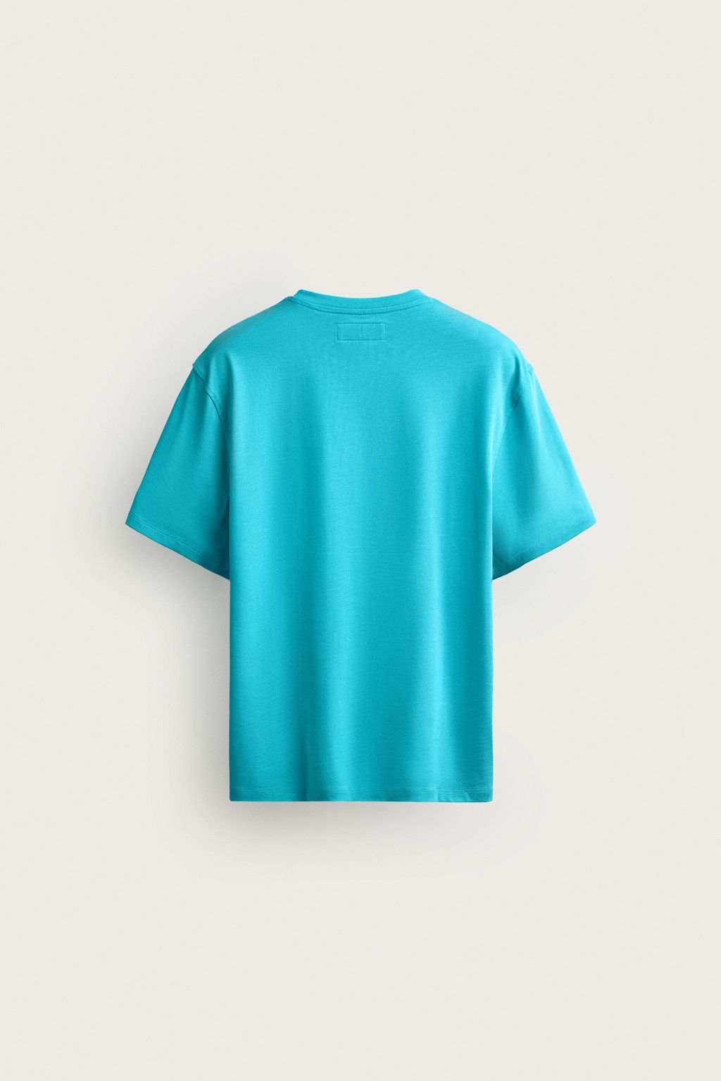 CAMISETA MEDIUM WEIGHT MANGA CORTA / Turquesa medio - Zara фото 8