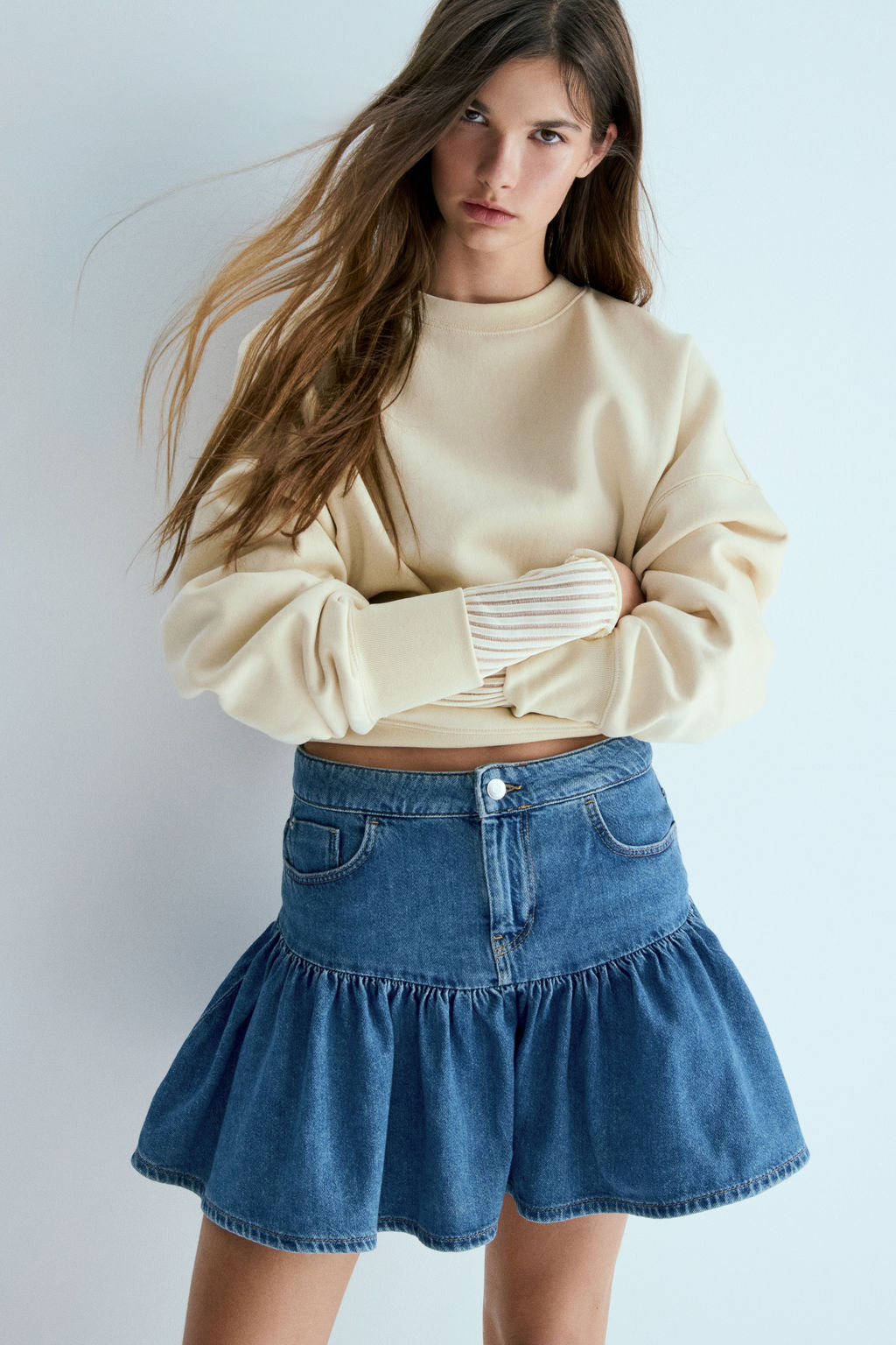 Falda denim con vuelo - H&m фото 2