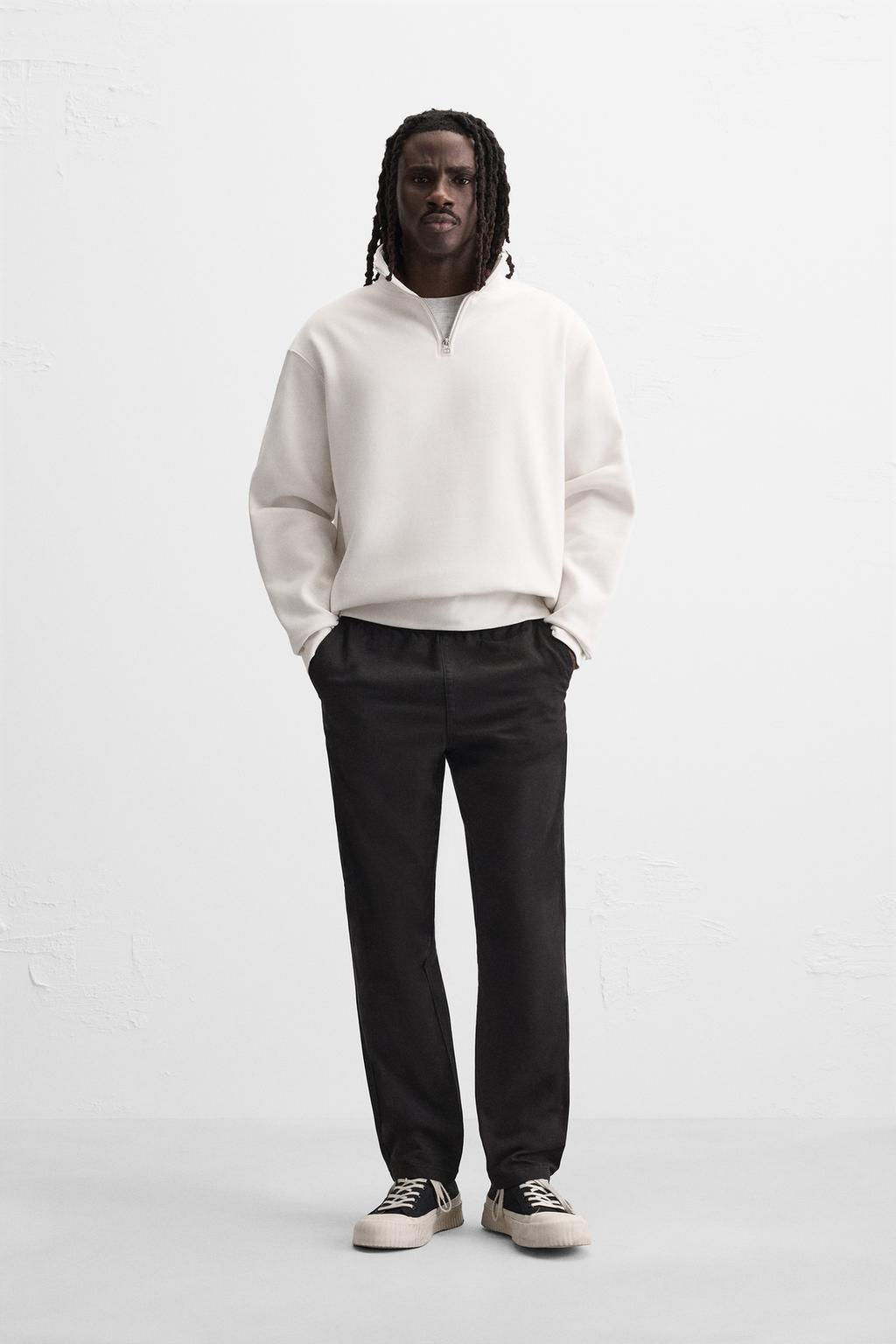 WASHED JOGGER WAIST TROUSERS - Zara фото 18