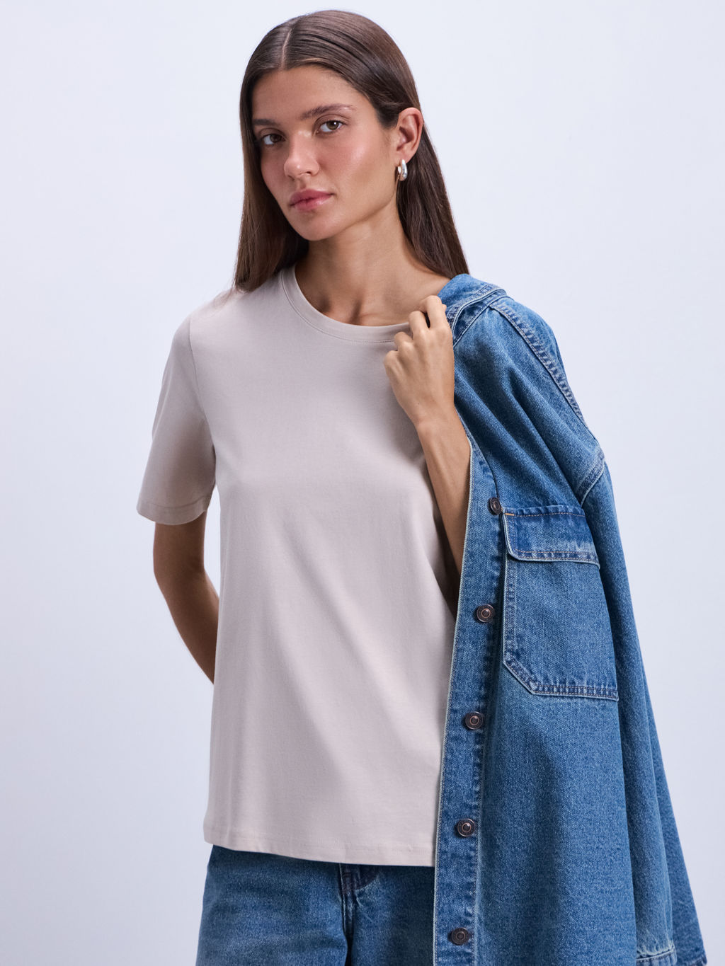 Базовая футболка из хлопка W_REGULAR3-62 / Zarina  фото 2