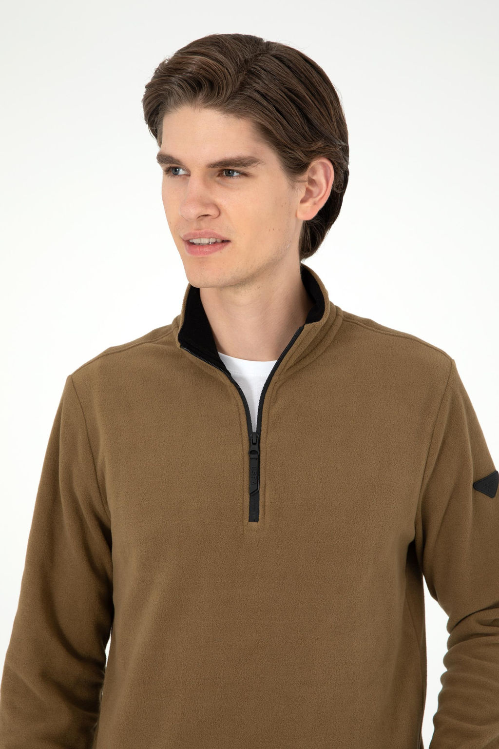 Мужской базовый свитшот цвета хаки Неожиданная скидка в корзине - U.s. polo assn фото 2