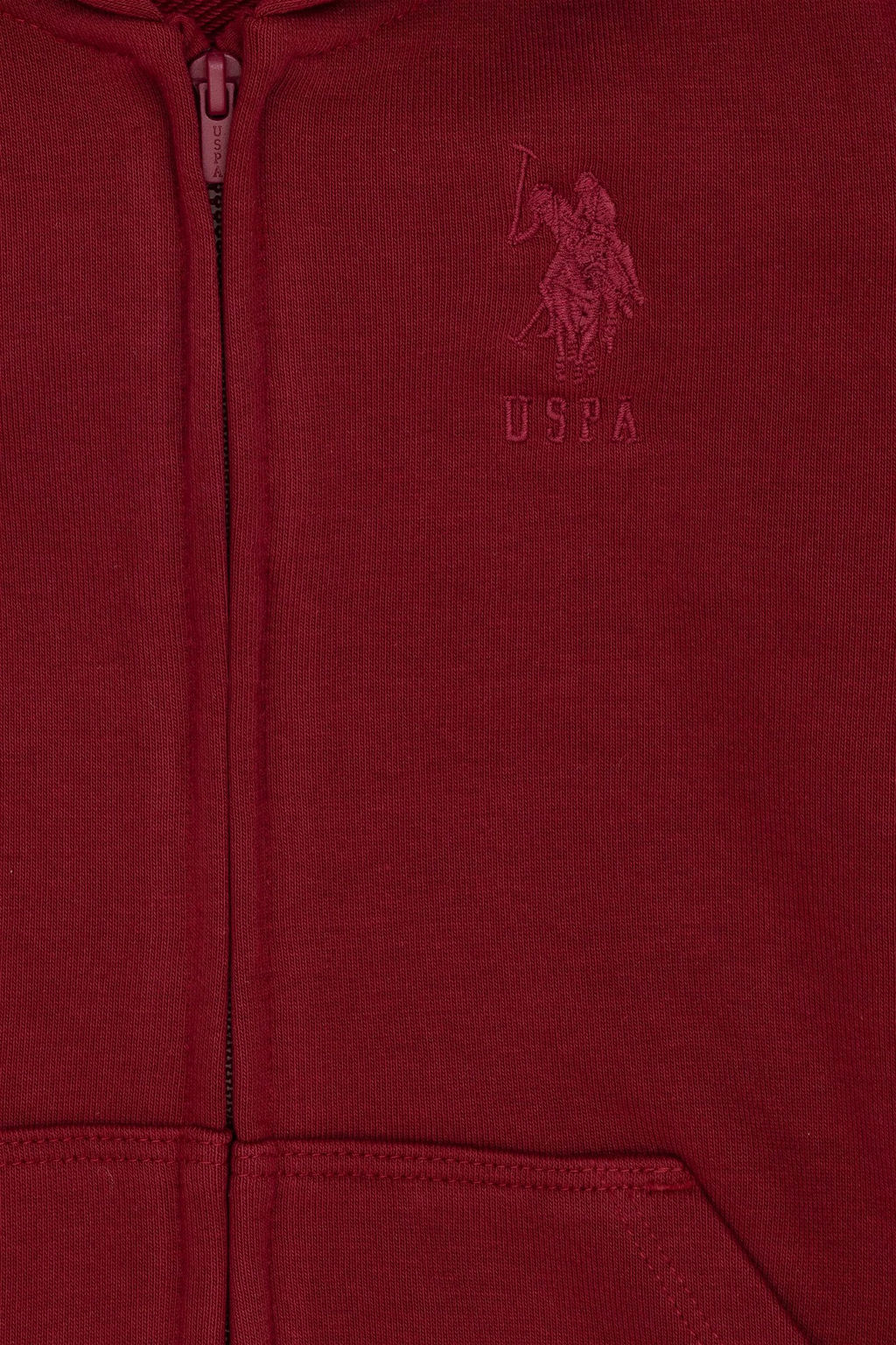 Бордовая красная базовая толстовка для мальчика - U.s. polo assn фото 4