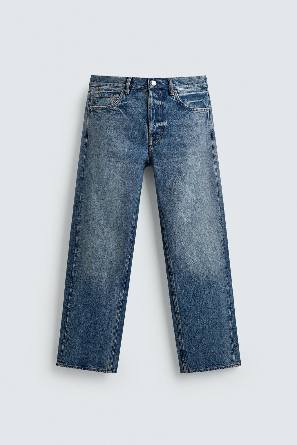 JEANS STRAIGHT FIT AARON LEVINE X ZARA / Azul medio  фото 8