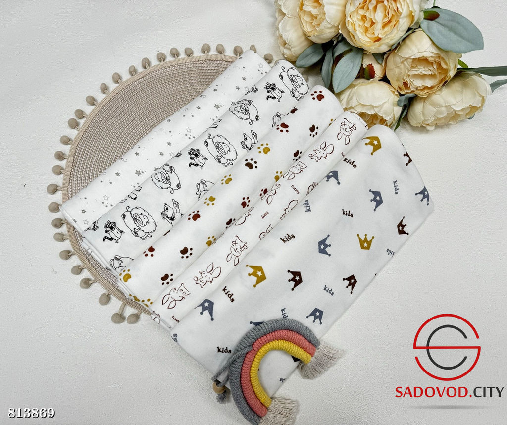 Тёплая пелёнка с начёсом 5 шт