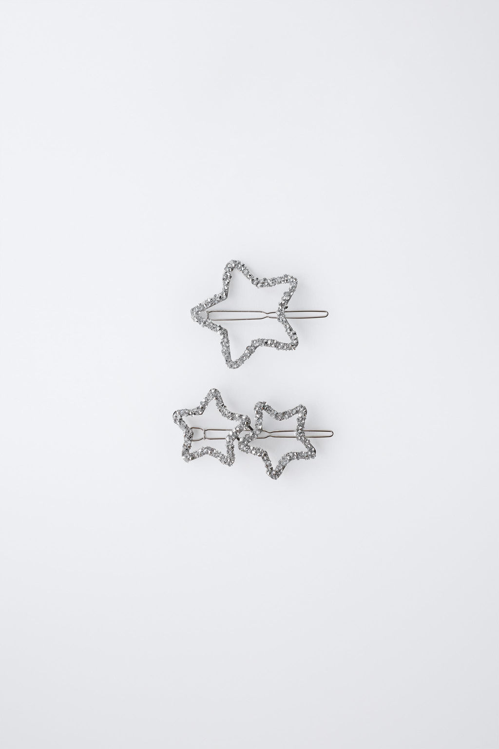 3-PACK OF GLITTER STAR HAIR CLIPS