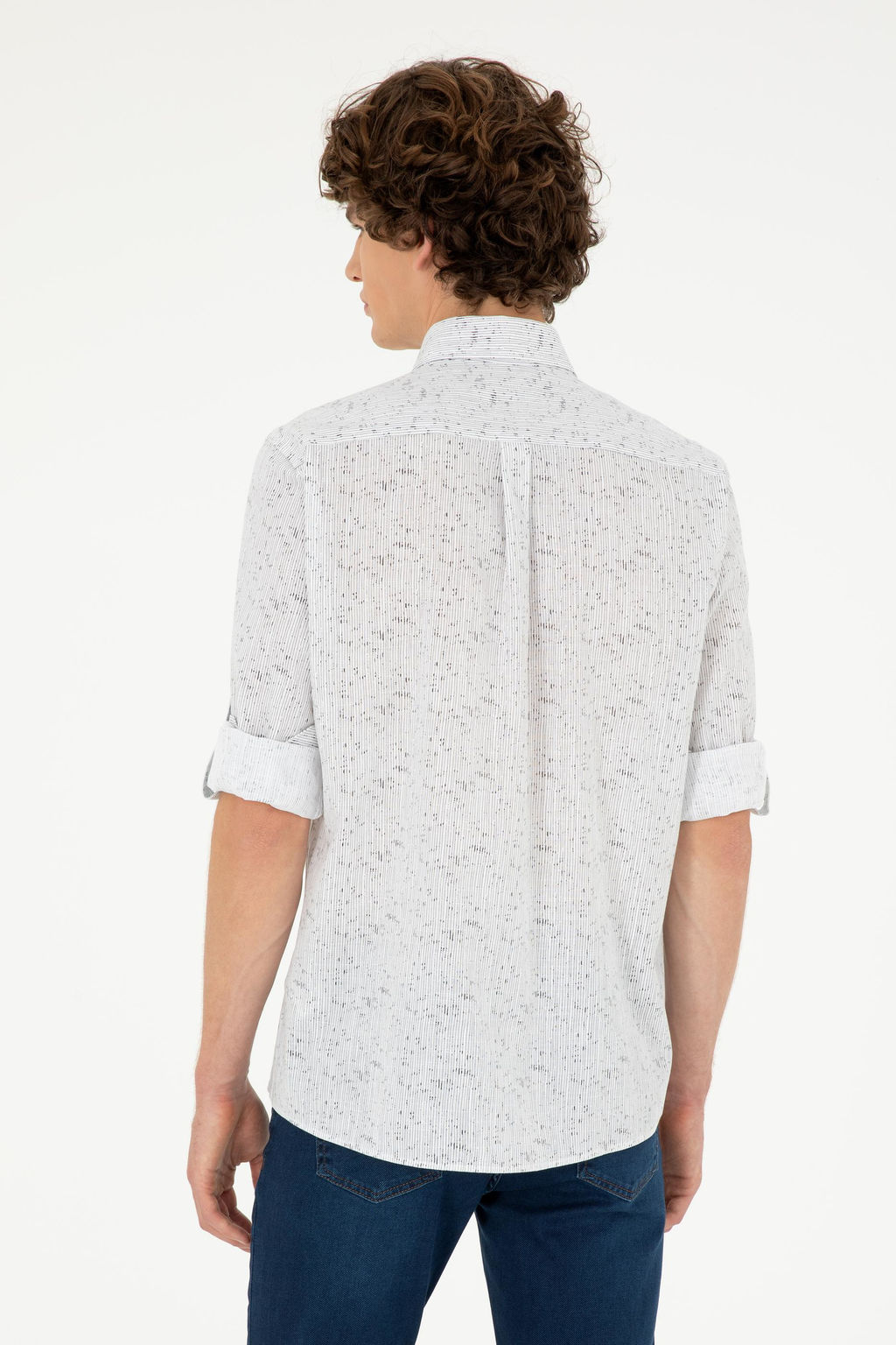 Мужская рубашка с длинным рукавом Stone Неожиданная скидка в корзине - U.s. polo assn фото 5