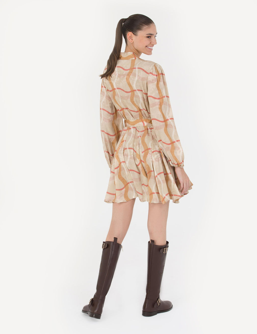 Bej Comfort Fit Dokuma Elbise - Pierre cardin фото 5