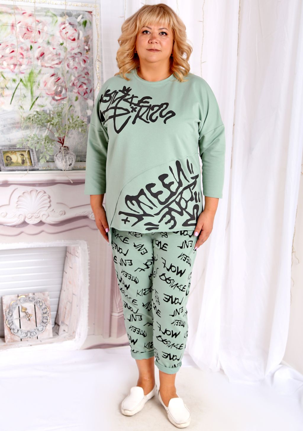 Костюм Шелли фисташка - Марлен фото 2