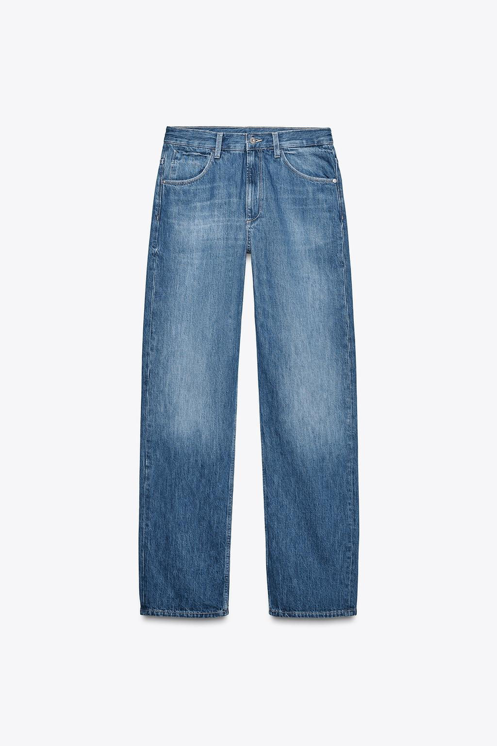 TRF STRAIGHT BAGGY MID-WAIST JEANS - Zara фото 4