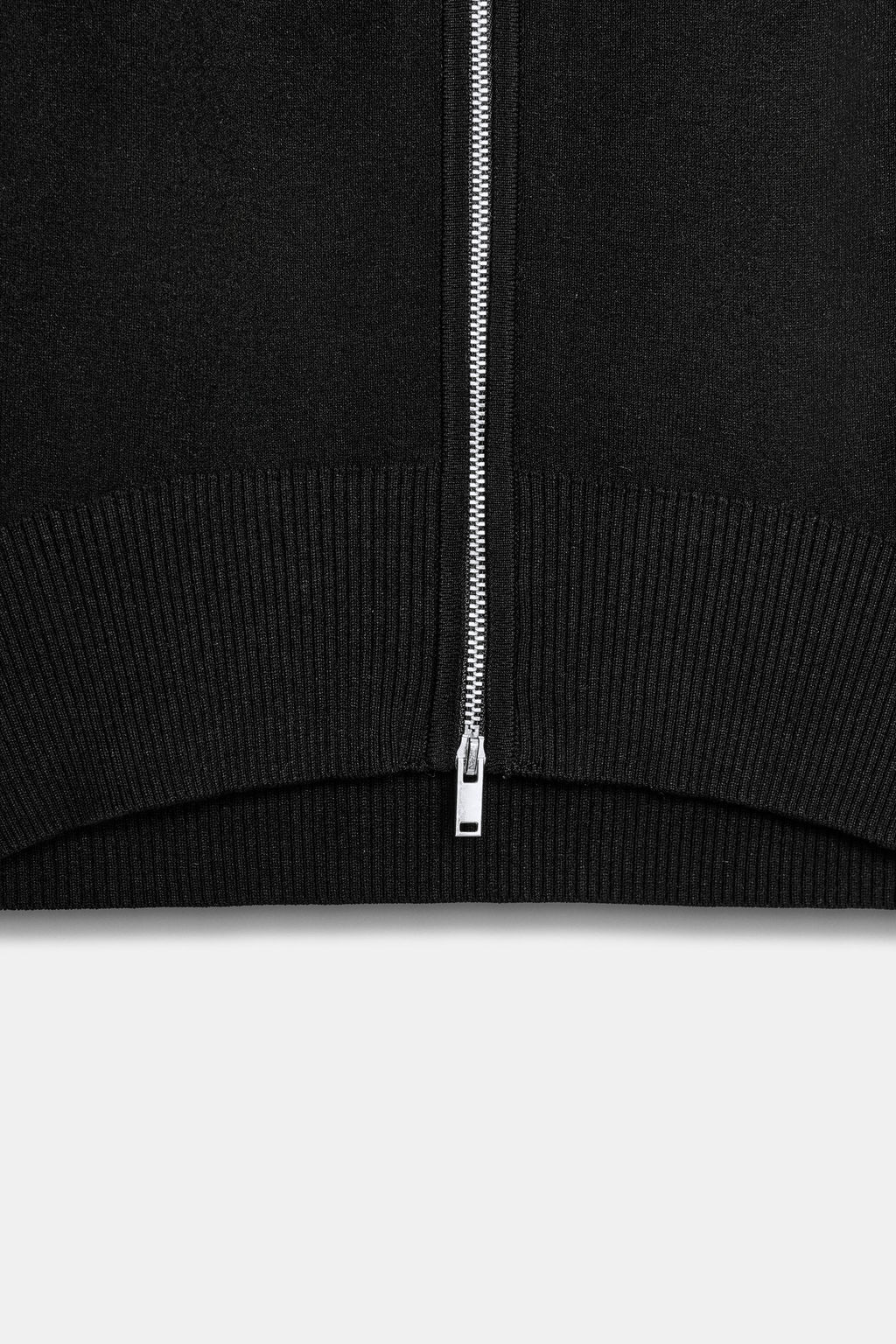 CHAQUETA CORTA PUNTO CREMALLERA / Negro - Zara фото 8