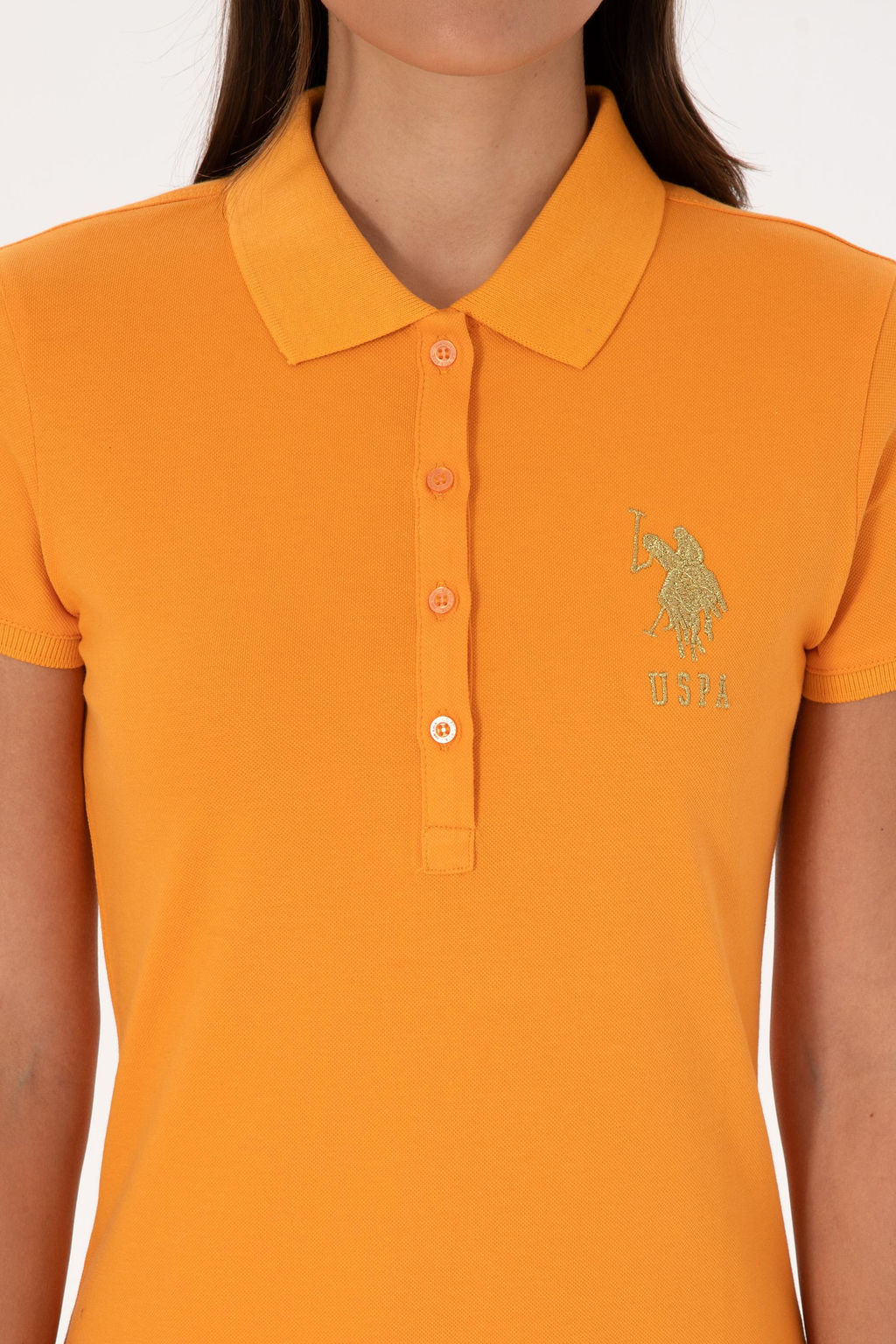 Kad_n Turuncu Polo Yaka Mini Boy _rme Elbise - U.s. polo assn фото 5