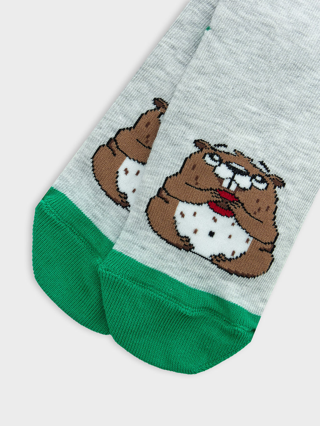 Цена за 5 пар! Носки детские серые с рисунком в виде сурка - Mark formelle фото 5