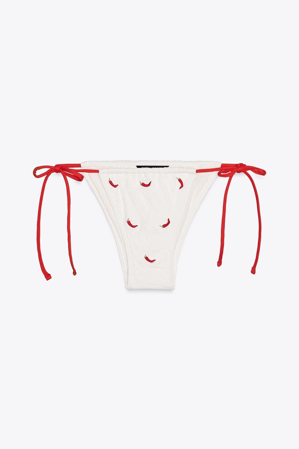 EMBROIDERED BIKINI BOTTOMS - Zara фото 4