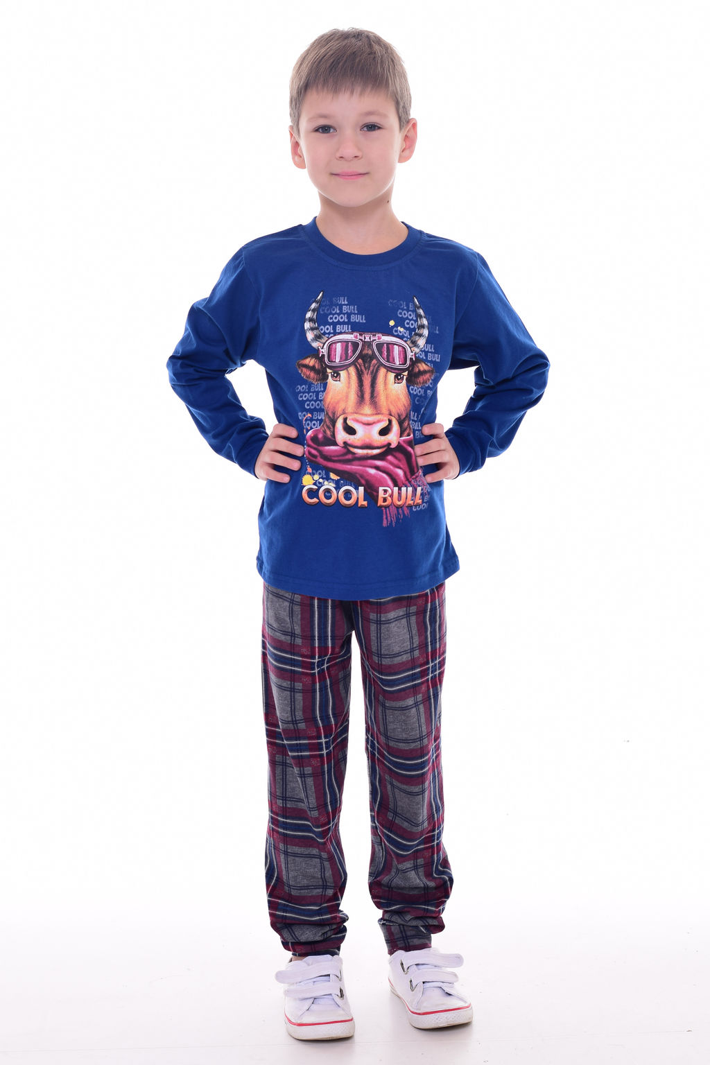 Пижама детская 7-275 (синий) Бык