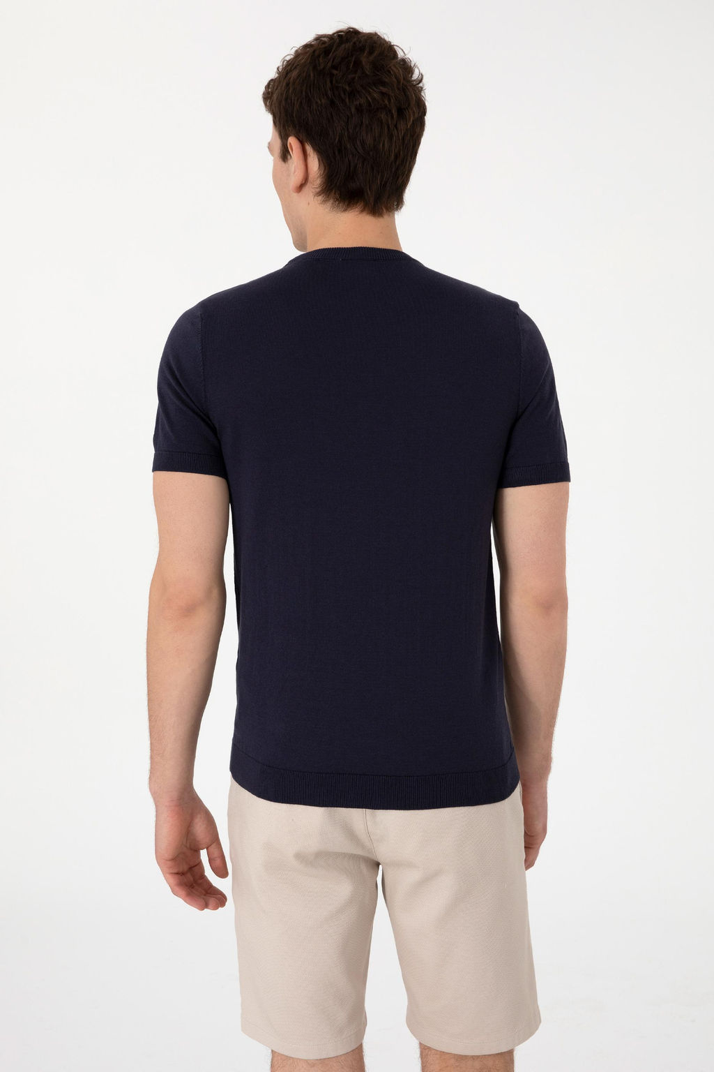 Erkek Slim Fit Bisiklet Yaka Lacivert Kazak - U.s. polo assn фото 5