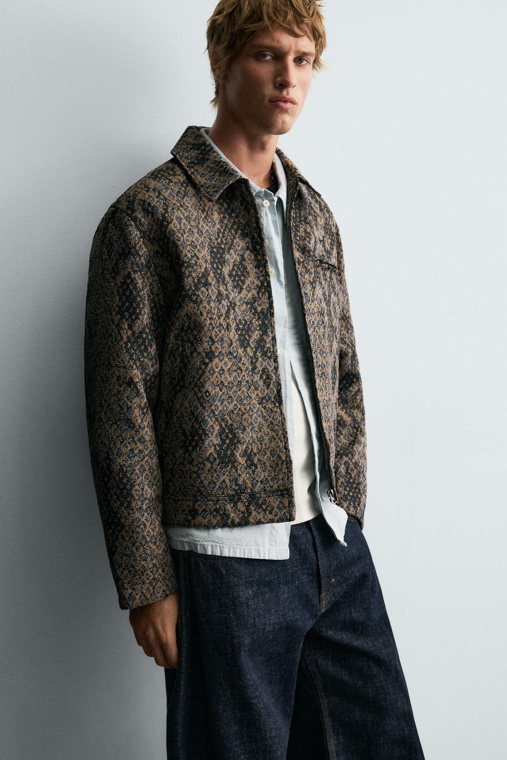 JACQUARD TEXTURED JACKET - Zara фото 5