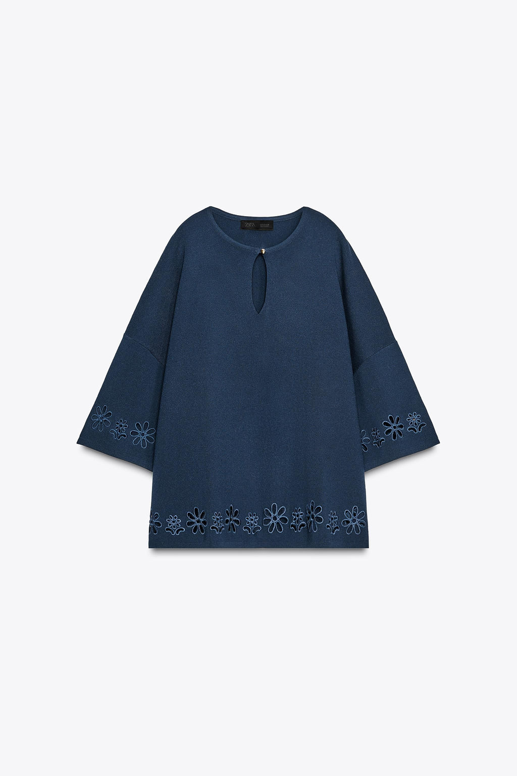 KNIT TOP WITH CUTWORK EMBROIDERY - Zara фото 6